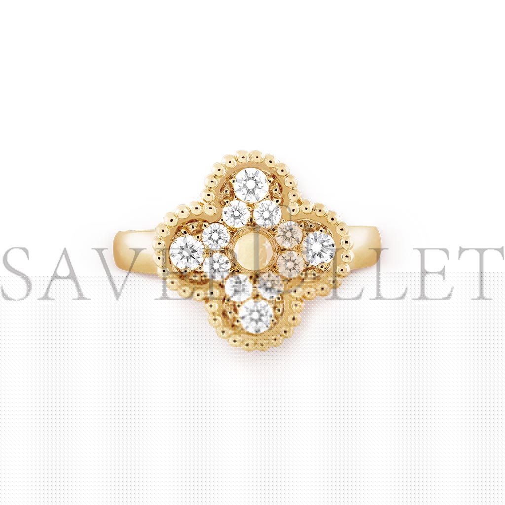 v*n cl*f arpels vintage alhambra ring - yellow gold, Di*m*nd  vcaro26m00